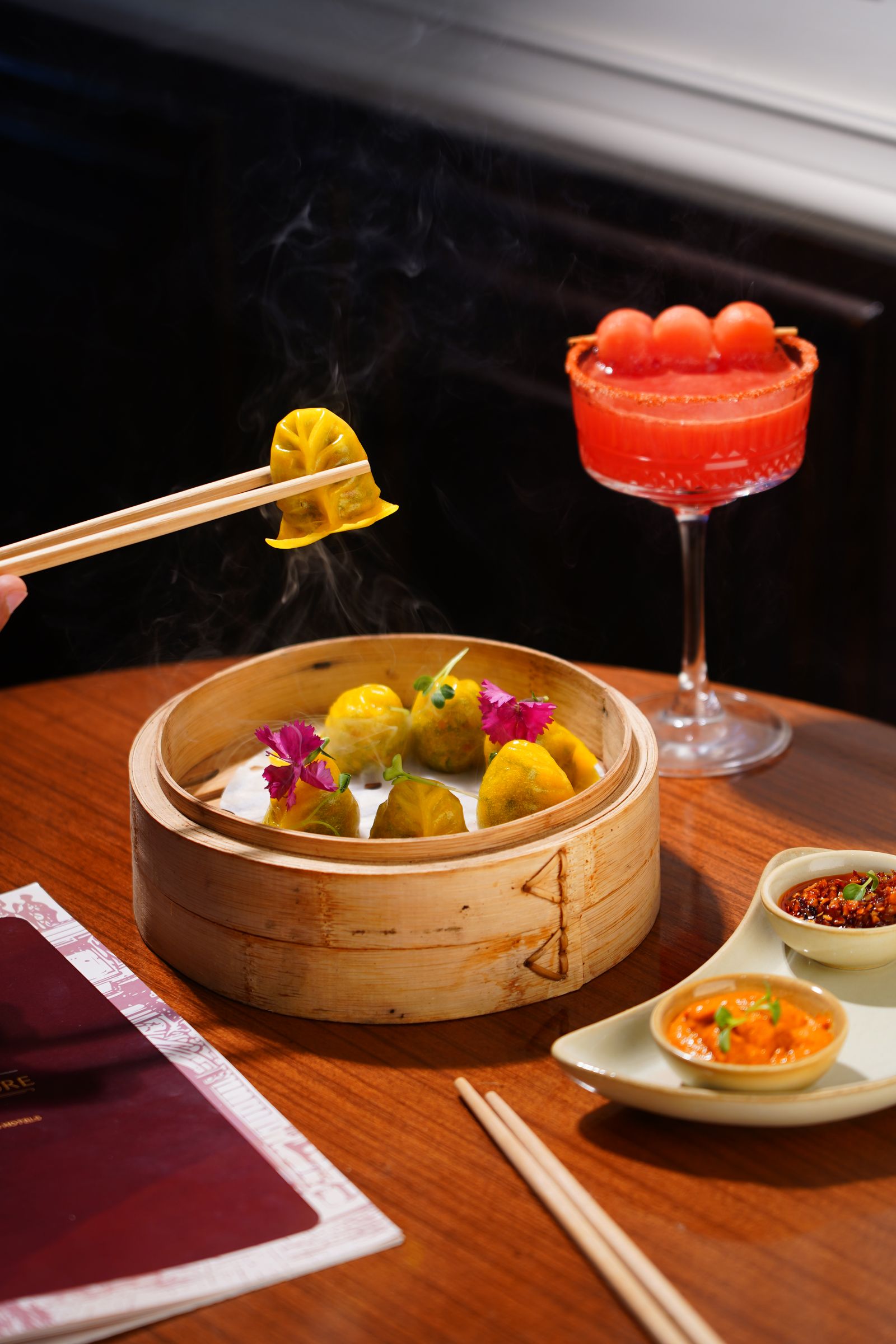 Cloud by Vintage Culture β dim sum with watermelon cocktail
