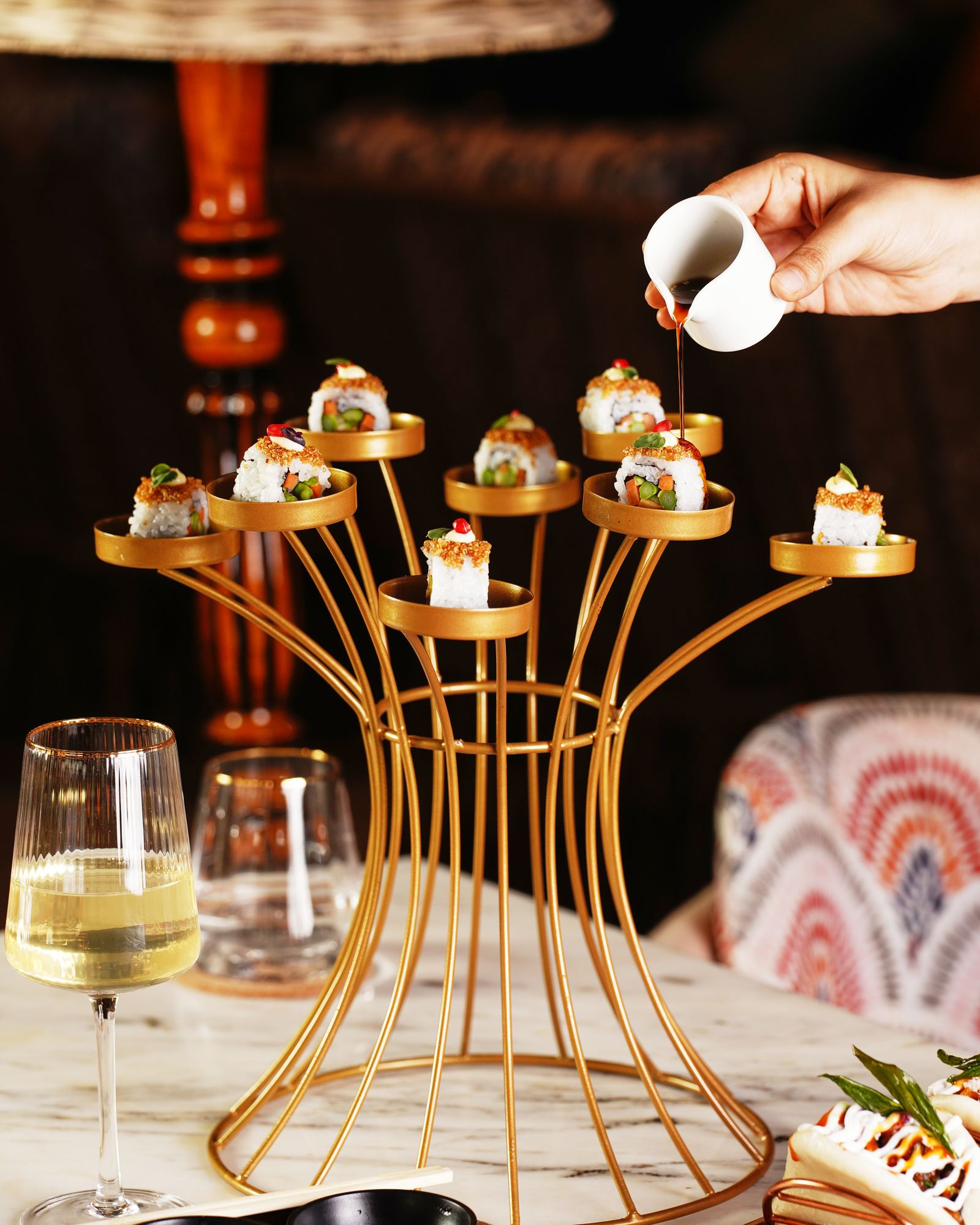 Romeo Lane — sushi tree presentation